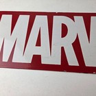 Vintage Marvel Comics Porcelain Sign - Movie Production Set Theater Advertising