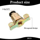 3pc Brass Air Compressor Drain Valve 1 4  Npt Male Threaded Water Tank Petcock