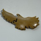 Handcrafted Wood Cutout Eagle Pin Brooch Wings Spread Bird 4 