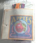 Sunset  Wool Needle Point Kit 5562     Apples    Kitchen New Old Stock