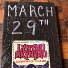 Lynyrd Skynyrd Mar 29 1974 Jacksonville Alabama Wooden Sign Plaque Repro