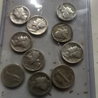 Mercury Dimes Lot Of 10 10c  Circulated  Uncertified
