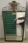 Antique Mirror Bronze    Brass 1930s Hand Hammered 