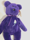 Vntg Ty Beanie Baby Teddy Bear Bean Bag - Pvc Pellets Princess Purple Bear 1997