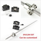 Cnc Ball Screw 12mm Sfu1204 W  Ballnut   Bf bk10 End Support L 250mm-1500mm
