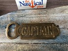 Solid Brass Captain Bottle Opener - Antique Finish - Beer  Soda - Nautical Gift
