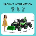 24v Kids Ride On Tractor Electric Car W remote  Dump Truck  3 Speed Toy