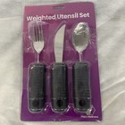 Weighted Utensils Set - 3-piece Heavy Duty  Stainless Steel Fork  Knife  Spoon