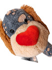Dan Dee Gray And Brown Spotted Puppy Dog Plush Heart Nose Stuffed Animal 14 