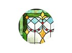 Tiffany Style Stained Glass Green Window wall Panels 24  X 16 