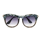 Womens Retro Brow Oversized Cat Eye Horn Rim Designer Fashion Diva Sunglasses
