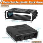 New 2u Shallow Rack Case For Amplifier mic Receiver  15  Deep  Hdpe  W  Screws