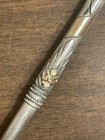 Vintage  800 Silver   18k Gold Yerba Mate Straw Bombilla Industria Argentina