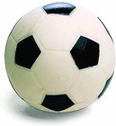 Ethical Pet Spot Soccer Ball 3in  Colorful Vinyl Squeaker Toy For Dogs- 12 Pack