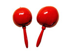 Mexican Maracas 9  Gourd Shakers Red