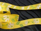 5 8  White Daisy Flower On Yellow  Grosgrain Ribbon 1 Yd Party Wrap Gift Bow 