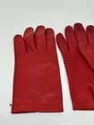 Vtg Classic Leather Gloves 8 25  Women s Driving Dress Up Gloves Red