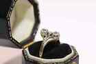 Art Deco Vintage Round Cut Lab Created Diamond 14k Gold Finish Engagement Ring