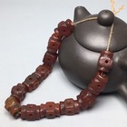 Rare Tibetan Buddhism Old Agate Dzi Beads 16 11mm Prayer Totem Amulet Bracelet