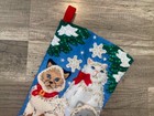 Rare Finished Bucilla Christmas Kitties Stocking Original 2007 Design Completed