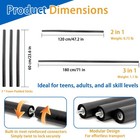 1 Pcs 4ft6ft Adjustable Collapsible Bo Staff Foampadded Martial Arts Stick