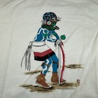 Vintage Native American Tshirt Graphic Tee Single Stitches White Sz- L New  5841