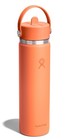 Hydro Flask 24oz Nectar Orange Wide Mouth Flex Straw Lid Insulated Water Bottle