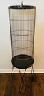 Mcm Hendryx Cylinder Bird Cage Stand Hairpin Legs Black Atomic Mid Century