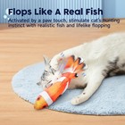 Interactive Flopping Fish Cat Toy Moving Wiggle Kicker With Catnip Silvervine 
