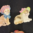 Vintage Cats In Hats Refrigerator Magnets Set 4