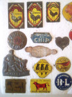 30 Vtg Antique Tabacco Tin Advertising Tags Rare Taylor Rams Horn Fancy Boy Mk