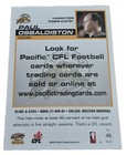 2003 Pacific Paul Osbaldiston  46 Hamilton Tiger-cats Cfl Football Card  c0