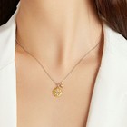 925 Sterling Silver Sunflower Necklace Two Tone Cz Pendant