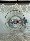 Arby s Holly And Berry Christmas Water Glass Gold Trim   3 25  Diameter