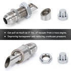 Universal Ss Exhaust Vacuum Scavenger Crank Case Vent Kit Catch Can Vent Ccv