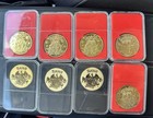 Pok  mon Tcg 24k Gold Metal Embossed Coin Lot 8 Pieces   1  24kgold Plated Bill 