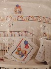 Vintage 80s 90s Baby  Fitted Crib Sheet Red Calliope Bears Balloons Confetti New