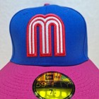 Mexico World Baseball Classic Blue pink New Era 59fifty Fitted Hat Sz 7 1 4