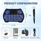 Backlit Mini Wireless Keyboard With Touchpad Mouse Combo Remote Control