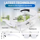 Yoctosun Magnifying Glass With Light  0 75x-4 0x Usb Rechargeable  White 