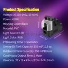 Paidun 3in1 Led Rgb Bubble Machine Fog Smoke Effect Remote Control Wedding Party