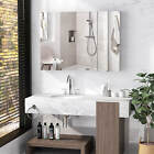 36  Wide Wall Mount Mirrored Bathroom Medicine Cabinet Organizer Mirror Door