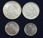 1967 Brazil 1 2 10 20 Centavos Km  579 1 578 1 576 1 575 1 Lot Of 4 Coins