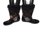 Vintage Technica Sz 41 10 5 11 Black Fur Velvet Boots Italy Apres Ski Shearling