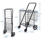Portable Folding Shopping Cart Laundry Carts Muliti-use Luggage Cart W wheels 