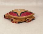 Nw Native American G  Ridley Carved   Painted Wood Turtle Box W abalone