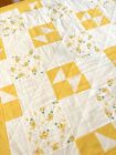 Baby Quilt Yellow Handmade Patchwork Elephants Blanket 40  X 40   New