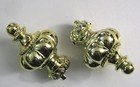 Graber Decorative Traverse Curtain Rod Push In Finials  alexandria  Bright Brass