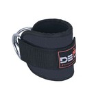 Ankle D Ring Straps Thigh Leg Pulley Lifting Padded Cable Attachment Gym Black