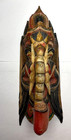 Indonesian Balinese Barong Gaja Elephant Carved   Painted Wood Mask Wall Decor
